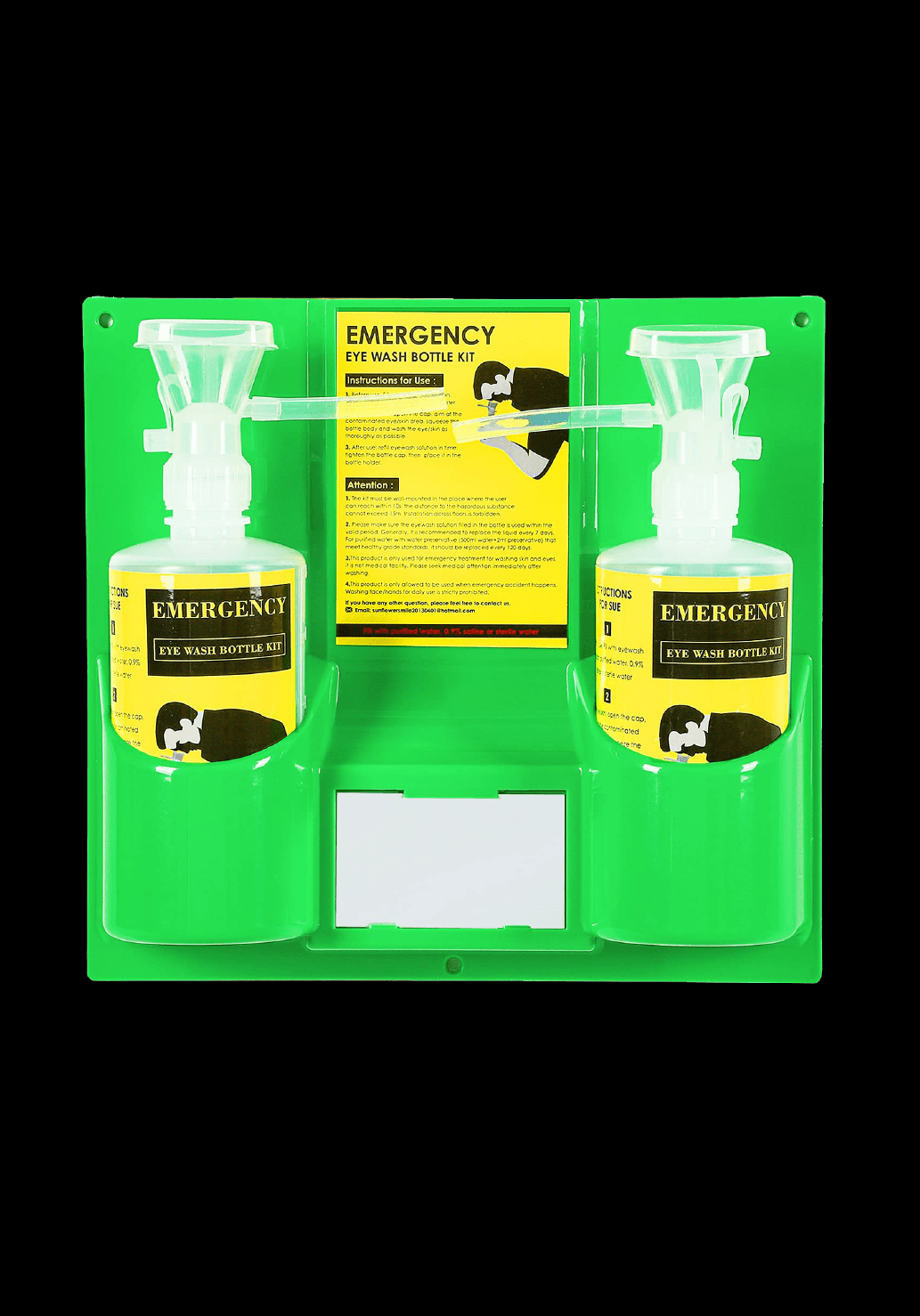 Double Wall Mounted Eyewash Station ATTACHMENT PLATE FIXED