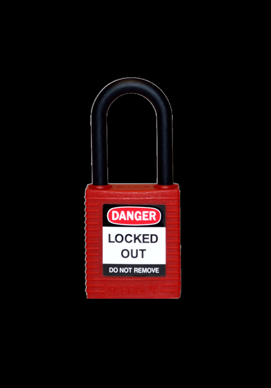 Plastic Shackle Safety Padlock ATTACHMENT PLATE FIXED