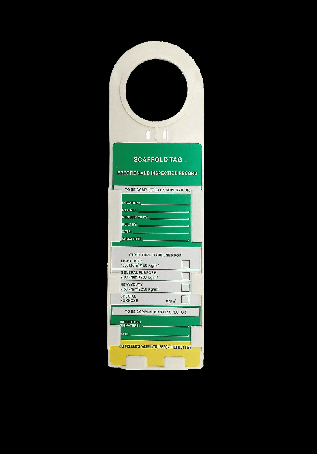 Scaffold Tag Holder with Danger Tag ATTACHMENT PLATE FIXED